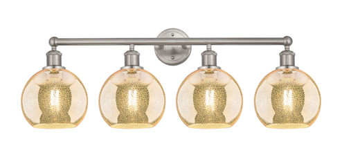 Edison Four Light Bath Vanity in Satin Nickel (405|616-4W-SN-G128-8)