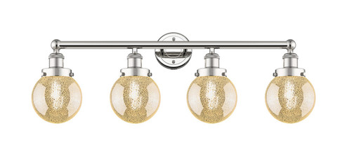 Edison Four Light Bath Vanity in Polished Nickel (405|616-4W-PN-G208-6)