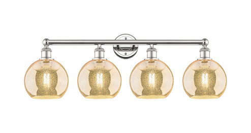 Edison Four Light Bath Vanity in Polished Nickel (405|616-4W-PN-G128-8)