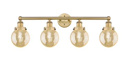 Edison Four Light Bath Vanity in Brushed Brass (405|616-4W-BB-G208-6)