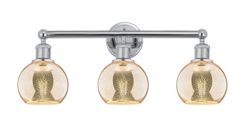Edison Three Light Bath Vanity in Polished Chrome (405|616-3W-PC-G128-6)