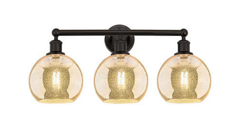 Edison Three Light Bath Vanity in Oil Rubbed Bronze (405|616-3W-OB-G128-8)