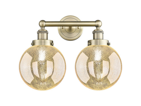 Edison Two Light Bath Vanity in Antique Brass (405|616-2W-AB-G208-8)