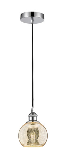 Edison One Light Mini Pendant in Polished Chrome (405|616-1P-PC-G128-6)