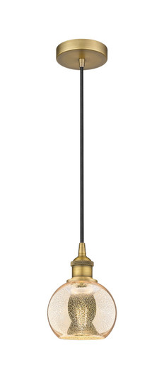 Edison One Light Mini Pendant in Brushed Brass (405|616-1P-BB-G128-6)