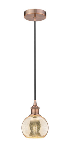 Edison One Light Mini Pendant in Antique Copper (405|616-1P-AC-G128-6)