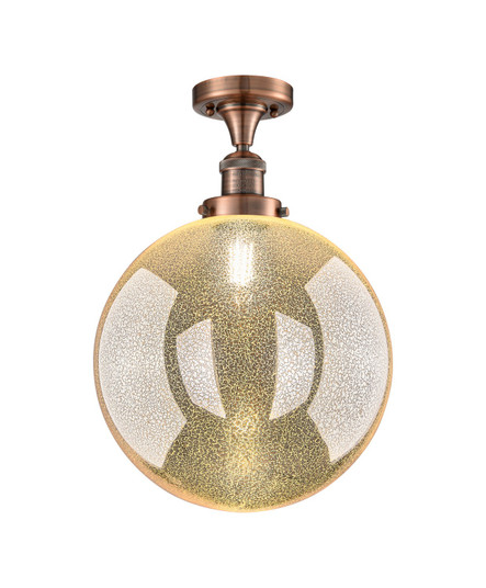 Franklin Restoration One Light Semi-Flush Mount in Antique Copper (405|517-1CH-AC-G208-12)