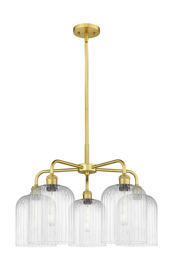 Ballston Five Light Chandelier in Satin Gold (405|516-5CR-SG-G559-8CL)