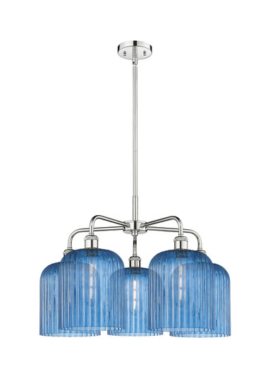 Ballston Five Light Chandelier in Polished Chrome (405|516-5CR-PC-G559-8BL)