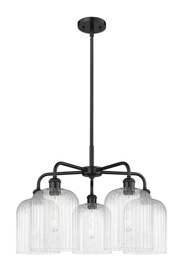 Ballston Five Light Chandelier in Matte Black (405|516-5CR-BK-G559-8CL)
