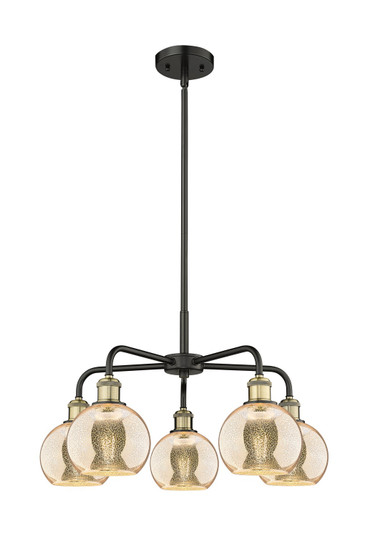 Ballston Five Light Chandelier in Black Antique Brass (405|516-5CR-BAB-G128-6)