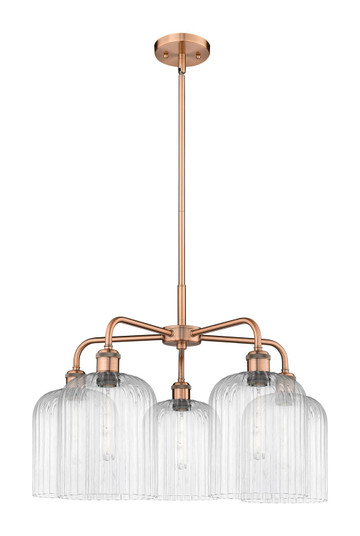 Ballston Five Light Chandelier in Antique Copper (405|516-5CR-AC-G559-8CL)