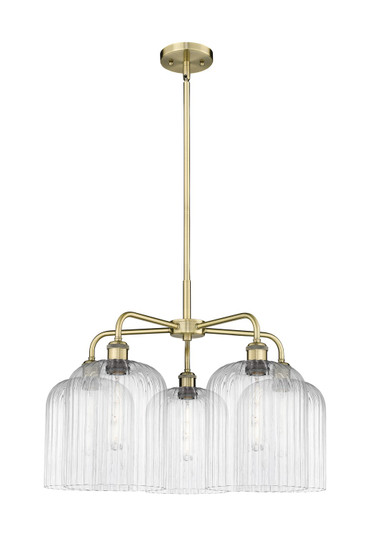 Ballston Five Light Chandelier in Antique Brass (405|516-5CR-AB-G559-8CL)