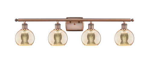 Ballston Four Light Bath Vanity in Antique Copper (405|516-4W-AC-G128-6)
