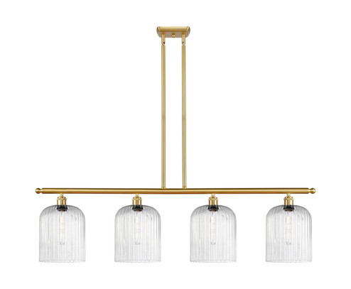 Ballston Four Light Island Pendant in Satin Gold (405|516-4I-SG-G559-8SDY)
