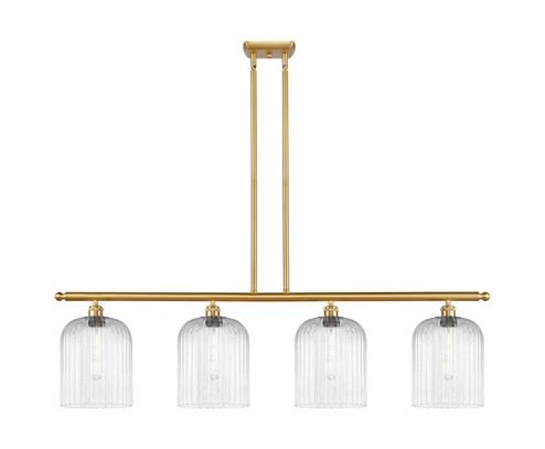 Ballston Four Light Island Pendant in Satin Gold (405|516-4I-SG-G559-8CL)
