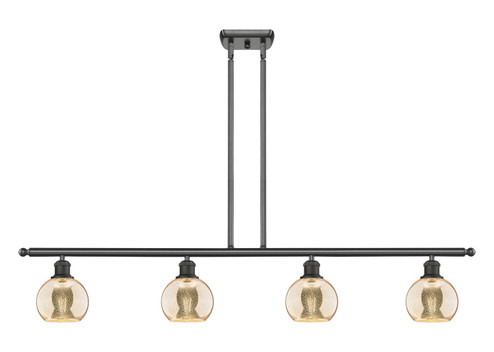 Ballston Four Light Island Pendant in Oil Rubbed Bronze (405|516-4I-OB-G128-6)