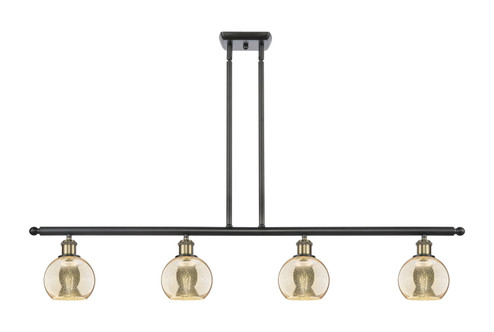 Ballston Four Light Island Pendant in Black Antique Brass (405|516-4I-BAB-G128-6)
