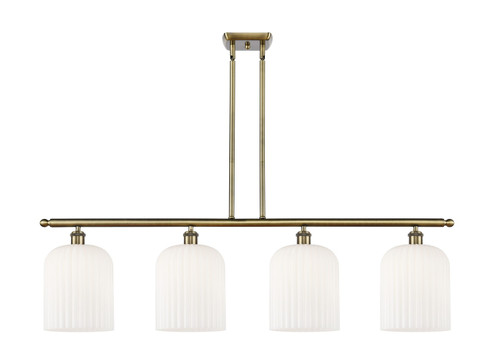 Ballston Four Light Island Pendant in Antique Brass (405|516-4I-AB-G559-8GWH)
