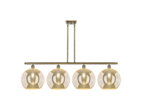 Ballston Four Light Island Pendant in Antique Brass (405|516-4I-AB-G128-12)