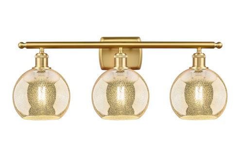 Ballston Three Light Bath Vanity in Satin Gold (405|516-3W-SG-G128-8)
