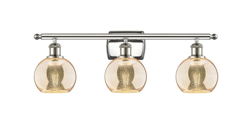 Ballston Three Light Bath Vanity in Polished Nickel (405|516-3W-PN-G128-6)