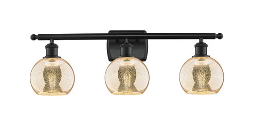 Ballston Three Light Bath Vanity in Matte Black (405|516-3W-BK-G128-6)