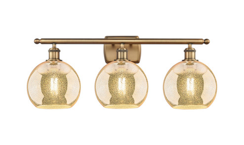 Ballston Three Light Bath Vanity in Brushed Brass (405|516-3W-BB-G128-8)