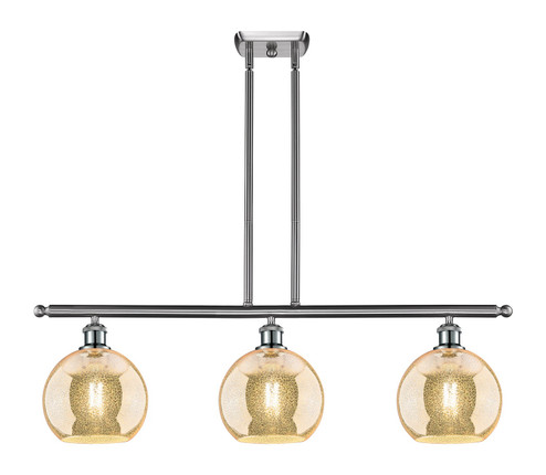 Ballston Three Light Island Pendant in Brushed Satin Nickel (405|516-3I-SN-G128-8)