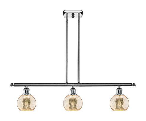 Ballston Three Light Island Pendant in Polished Chrome (405|516-3I-PC-G128-6)