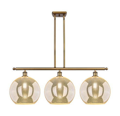 Ballston Three Light Island Pendant in Brushed Brass (405|516-3I-BB-G128-12)