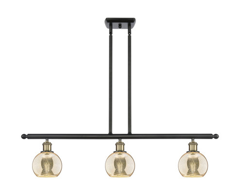 Ballston Three Light Island Pendant in Black Antique Brass (405|516-3I-BAB-G128-6)
