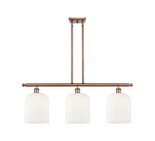 Ballston Three Light Island Pendant in Antique Copper (405|516-3I-AC-G559-8GWH)