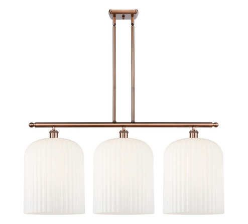 Ballston Three Light Island Pendant in Antique Copper (405|516-3I-AC-G559-12GWH)