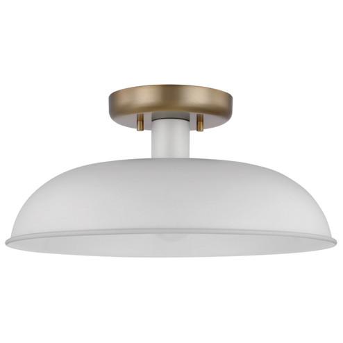 Colony One Light Flush Mount in Matte White / Burnished Brass (72|60-7490)