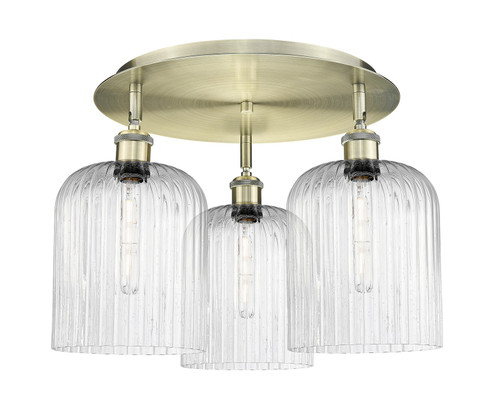 Ballston Three Light Semi-Flush Mount in Antique Brass (405|516-3C-AB-G559-8SDY)
