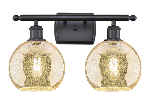 Ballston Two Light Bath Vanity in Matte Black (405|516-2W-BK-G128-8)