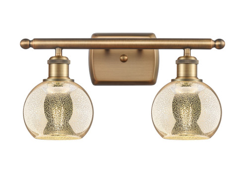 Ballston Two Light Bath Vanity in Brushed Brass (405|516-2W-BB-G128-6)