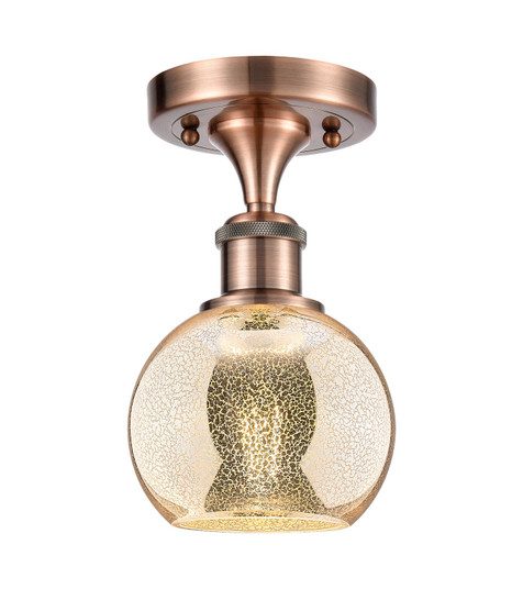 Ballston One Light Semi-Flush Mount in Antique Copper (405|516-1C-AC-G128-6)