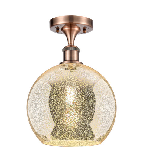 Ballston One Light Semi-Flush Mount in Antique Copper (405|516-1C-AC-G128-10)