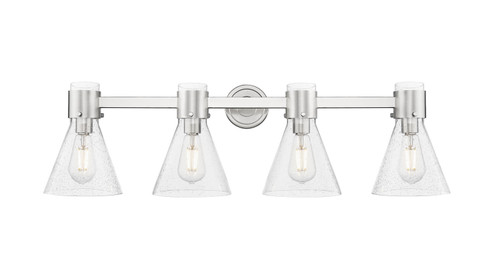 Downtown Urban Four Light Bath Vanity in Satin Nickel (405|464-4W-SN-G464C-7SDY)