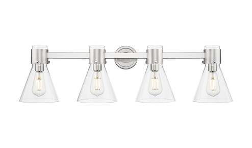Downtown Urban Four Light Bath Vanity in Satin Nickel (405|464-4W-SN-G464C-7CL)