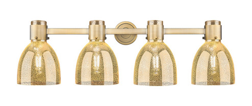 Downtown Urban Four Light Bath Vanity in Brushed Brass (405|464-4W-BB-G464D-7ME)