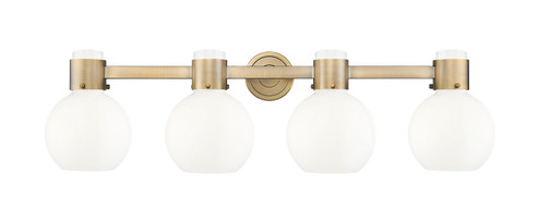 Downtown Urban Four Light Bath Vanity in Brushed Brass (405|464-4W-BB-G464B-7GW)