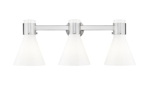Downtown Urban Three Light Bath Vanity in Satin Nickel (405|464-3W-SN-G464C-7GW)