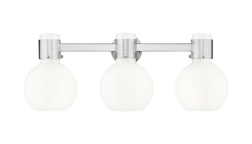 Downtown Urban Three Light Bath Vanity in Brushed Satin Nickel (405|464-3W-SN-G464B-7GW)
