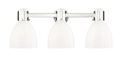 Downtown Urban Three Light Bath Vanity in Polished Nickel (405|464-3W-PN-G464D-7GW)