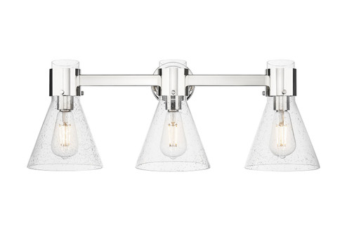 Downtown Urban Three Light Bath Vanity in Polished Nickel (405|464-3W-PN-G464C-7SDY)