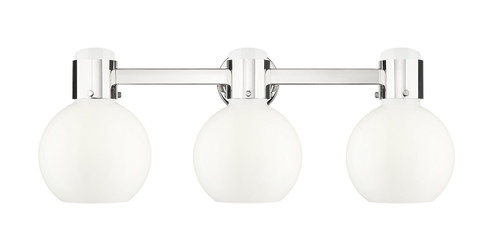 Downtown Urban Three Light Bath Vanity in Polished Nickel (405|464-3W-PN-G464B-7GW)