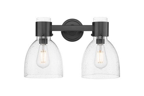 Downtown Urban Two Light Bath Vanity in Matte Black (405|464-2W-BK-G464D-7SDY)